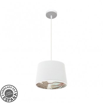 Distribuidor - Lâmpadas Diversas | Colgantes Moderno | COLGANTE 30D TUNEZ 1XE27 BLANCO/BLANCO-ESTAMPADO Ref: 225193001